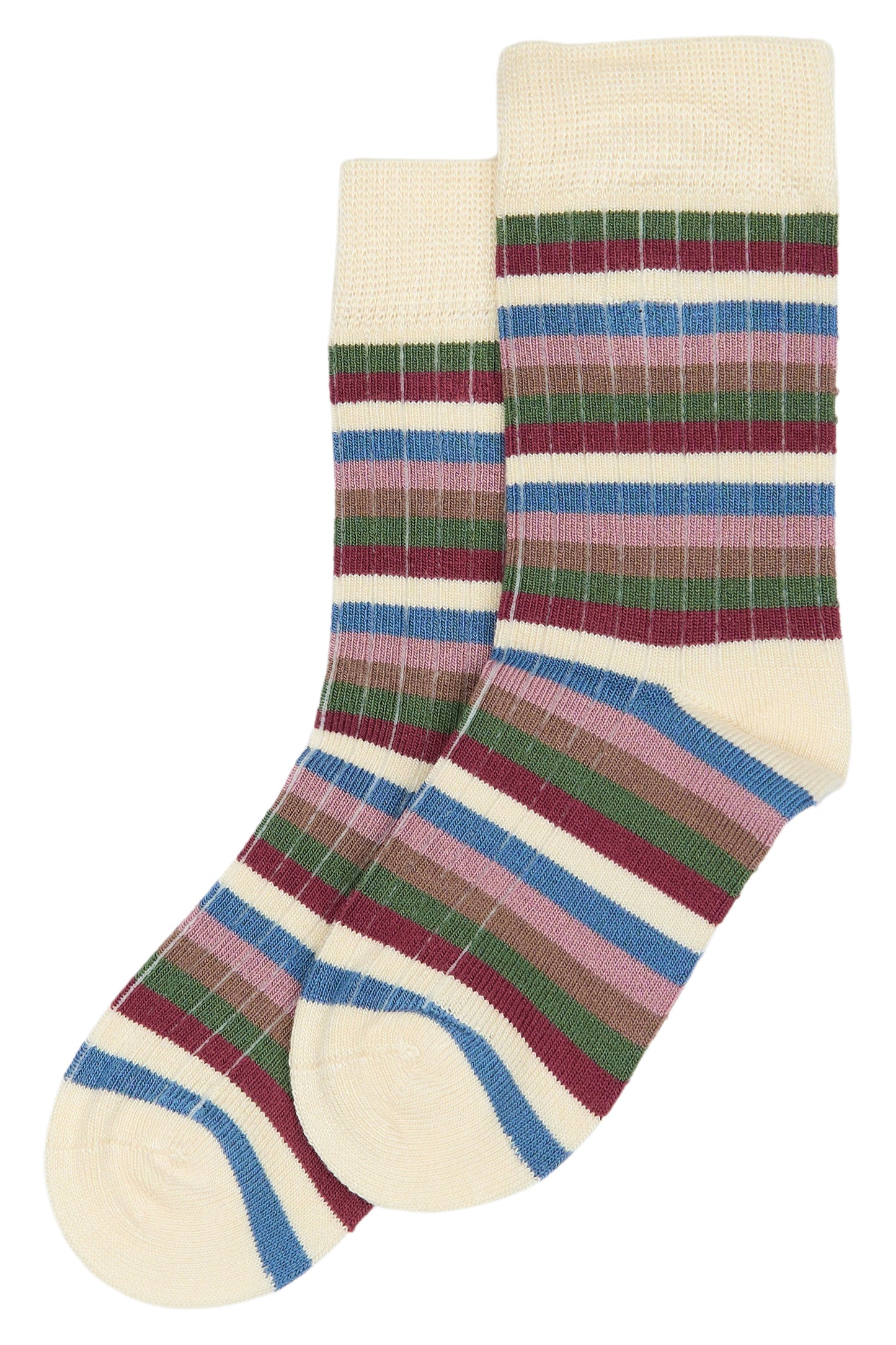 Chaussettes rayées Rose - Plusieurs pointures