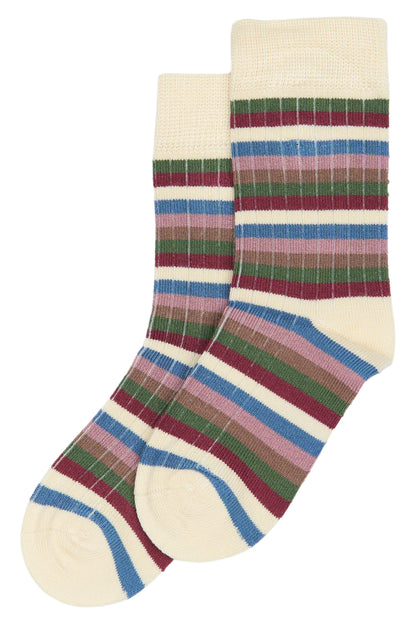 Chaussettes rayées Rose - Plusieurs pointures