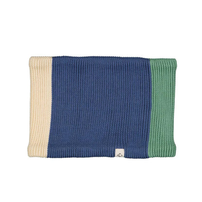 Snood Tricolore Bleu/Vert/Ecru