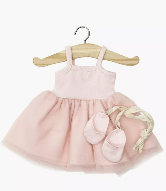Ensemble Tutu rose et chaussons de danse à lacets - Poupées "Gordis"