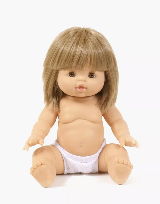 Poupées Zoé "Gordis assis" 34 cm + culotte