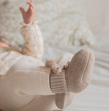 Chaussons bébé - Gris Perle
