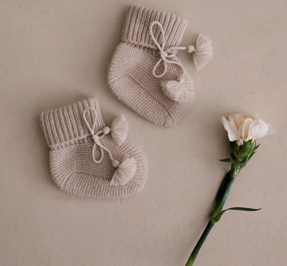 Chaussons bébé - Gris Perle