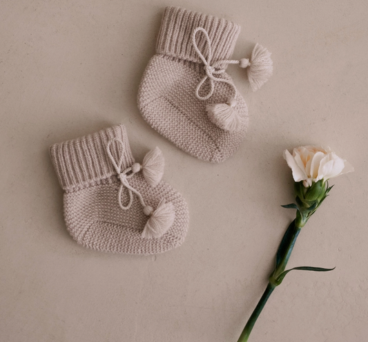 Chaussons bébé - Gris Perle