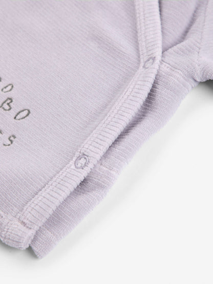 T‑shirt croisé en velours Lavande - 6 mois
