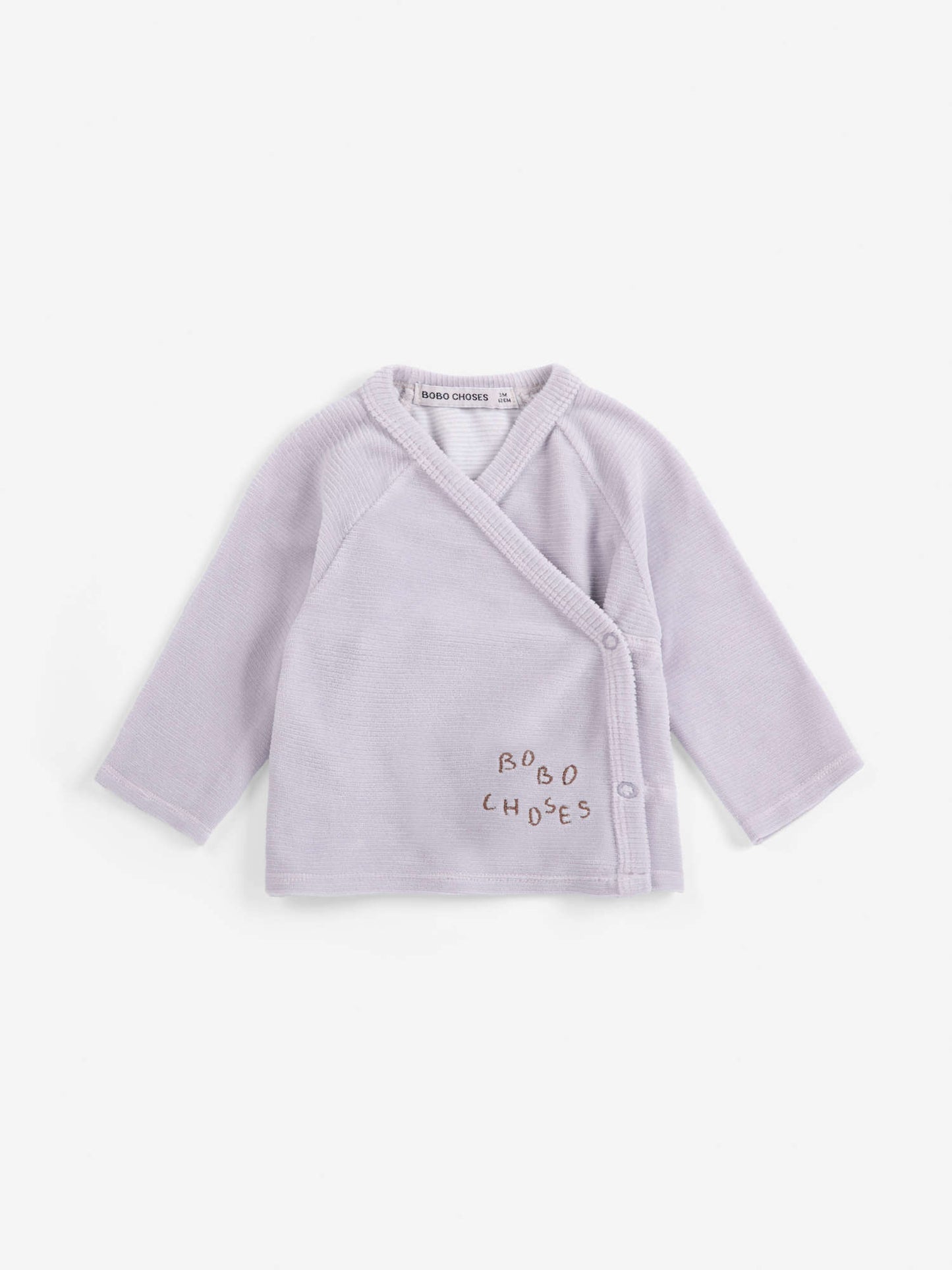 T‑shirt croisé en velours Lavande - 6 mois