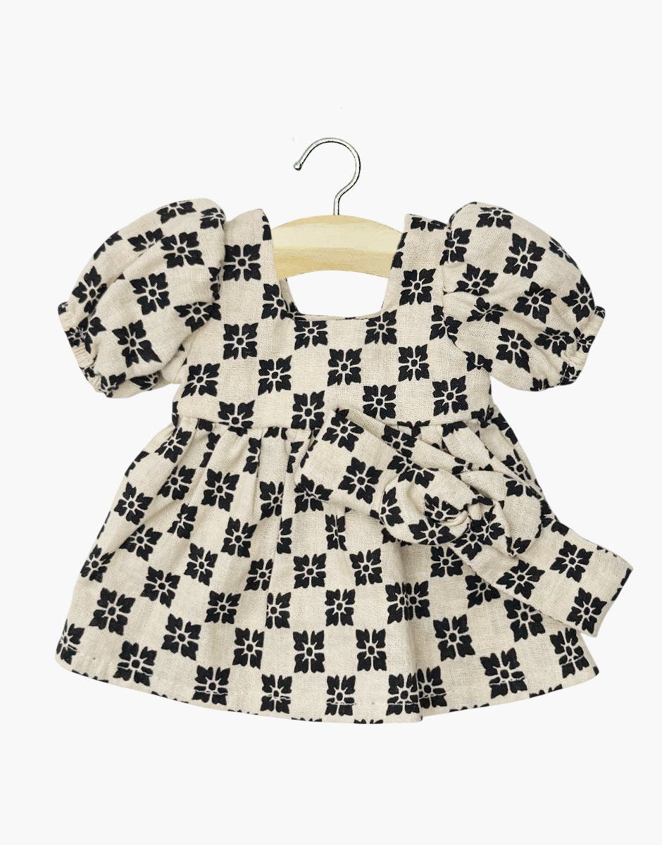 Robe damier + Headband - Poupées "Gordis"