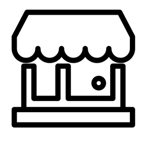 Icône boutique pour le retrait de produit en boutique