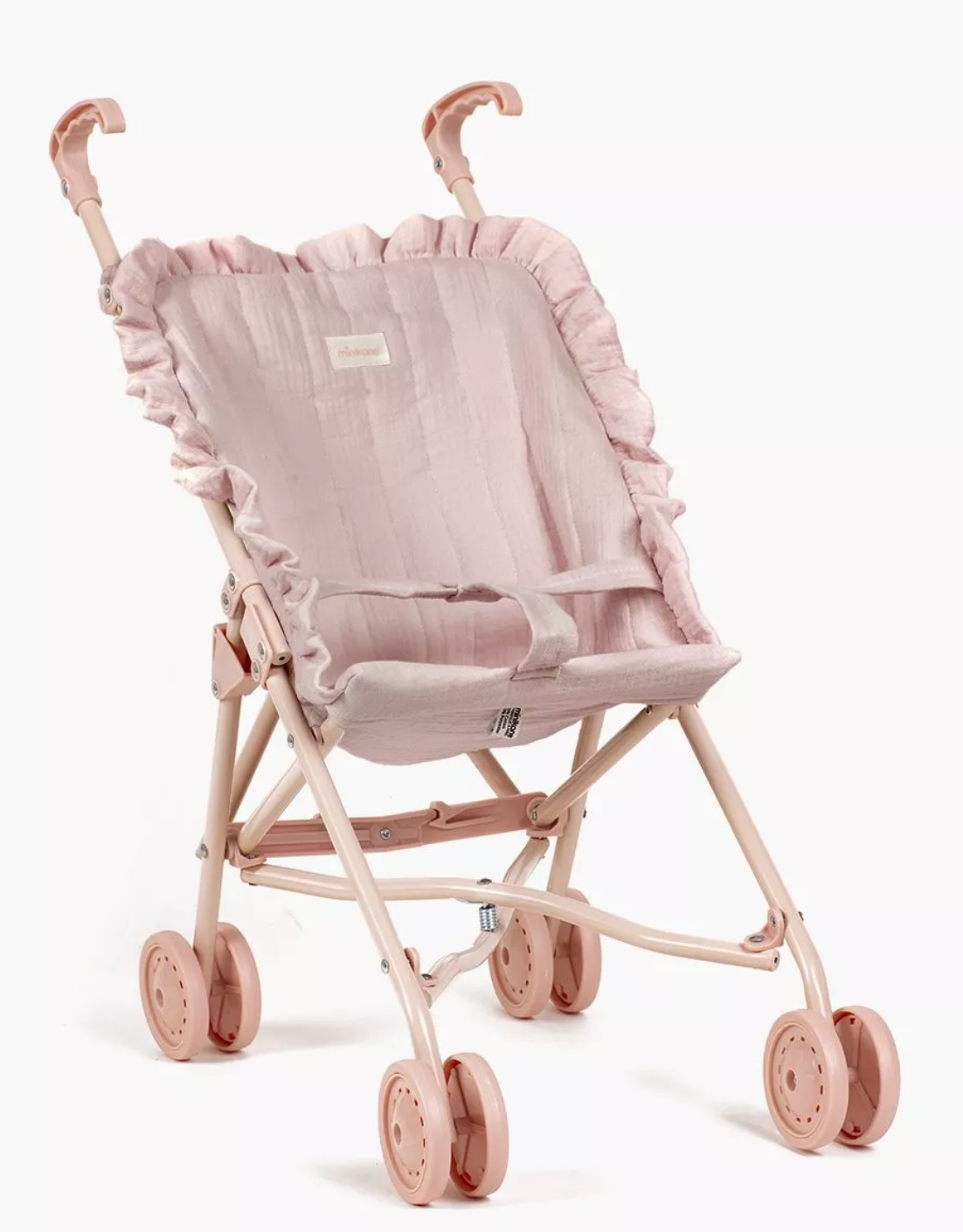 Poussette à volants Gaze coton Rose - Poupées