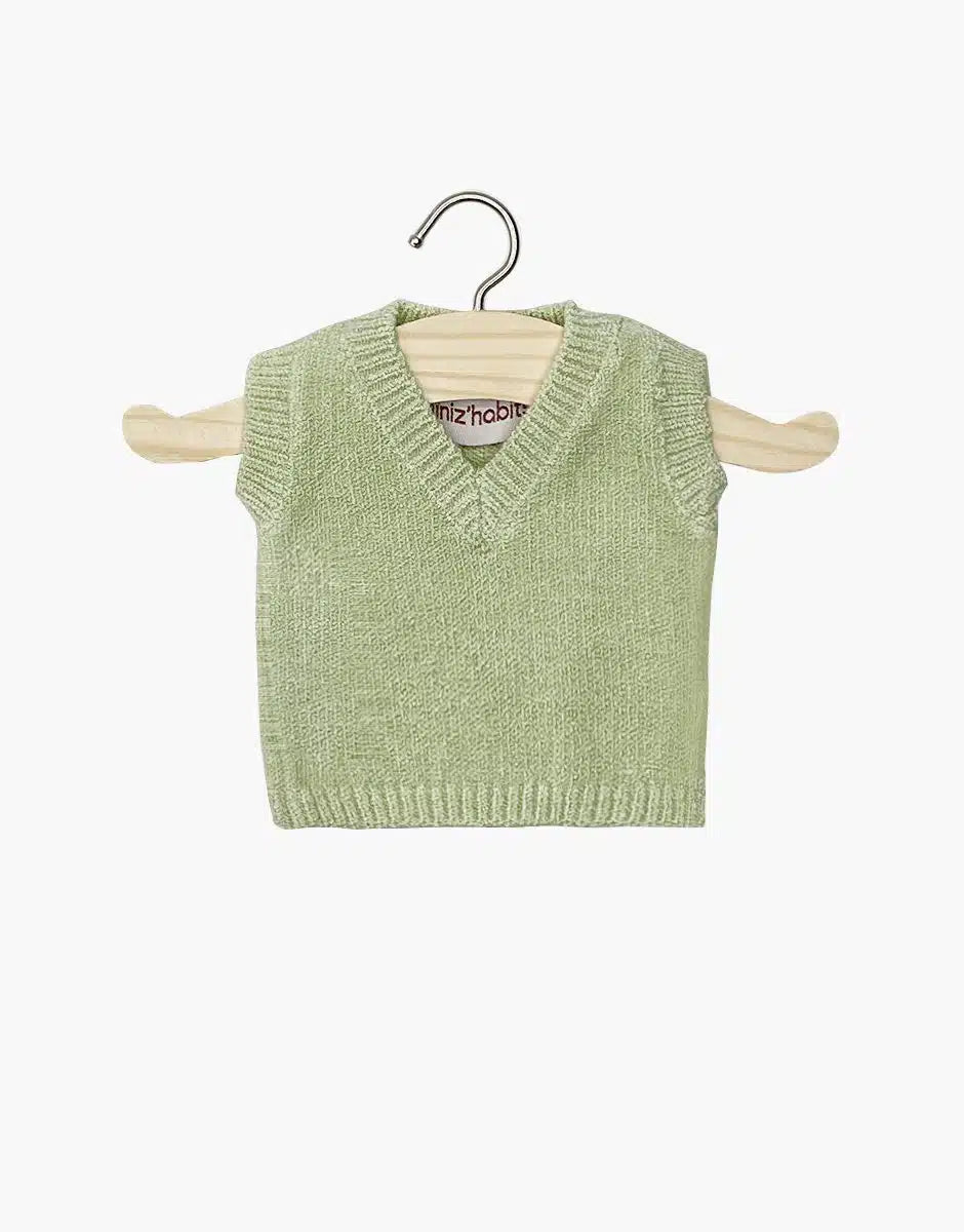Débardeur tricot vert - Poupées "Babies"