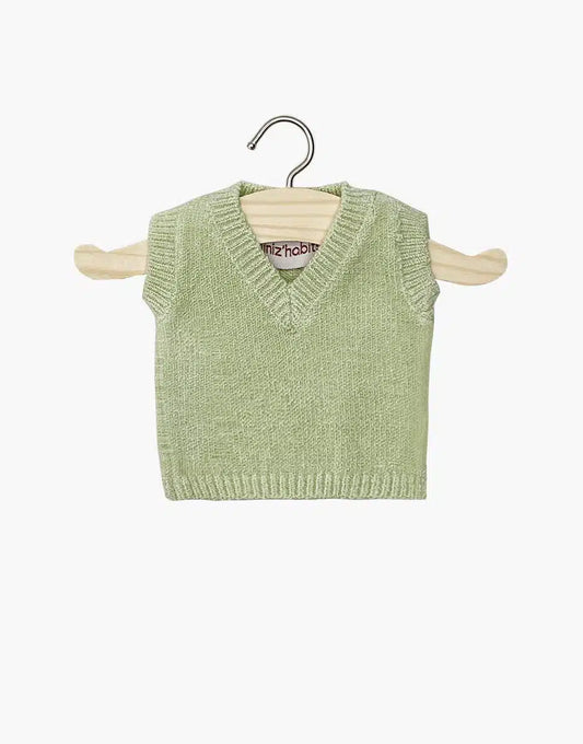 Débardeur tricot vert - Poupées "Babies"