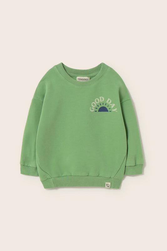 Sweat bébé "Good Day" - Vert