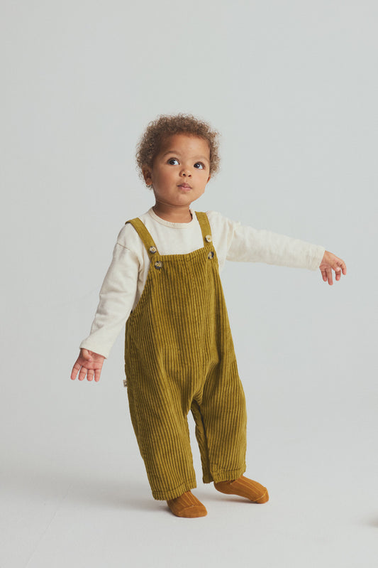 Salopette bébé en velours Vert - Divers tailles