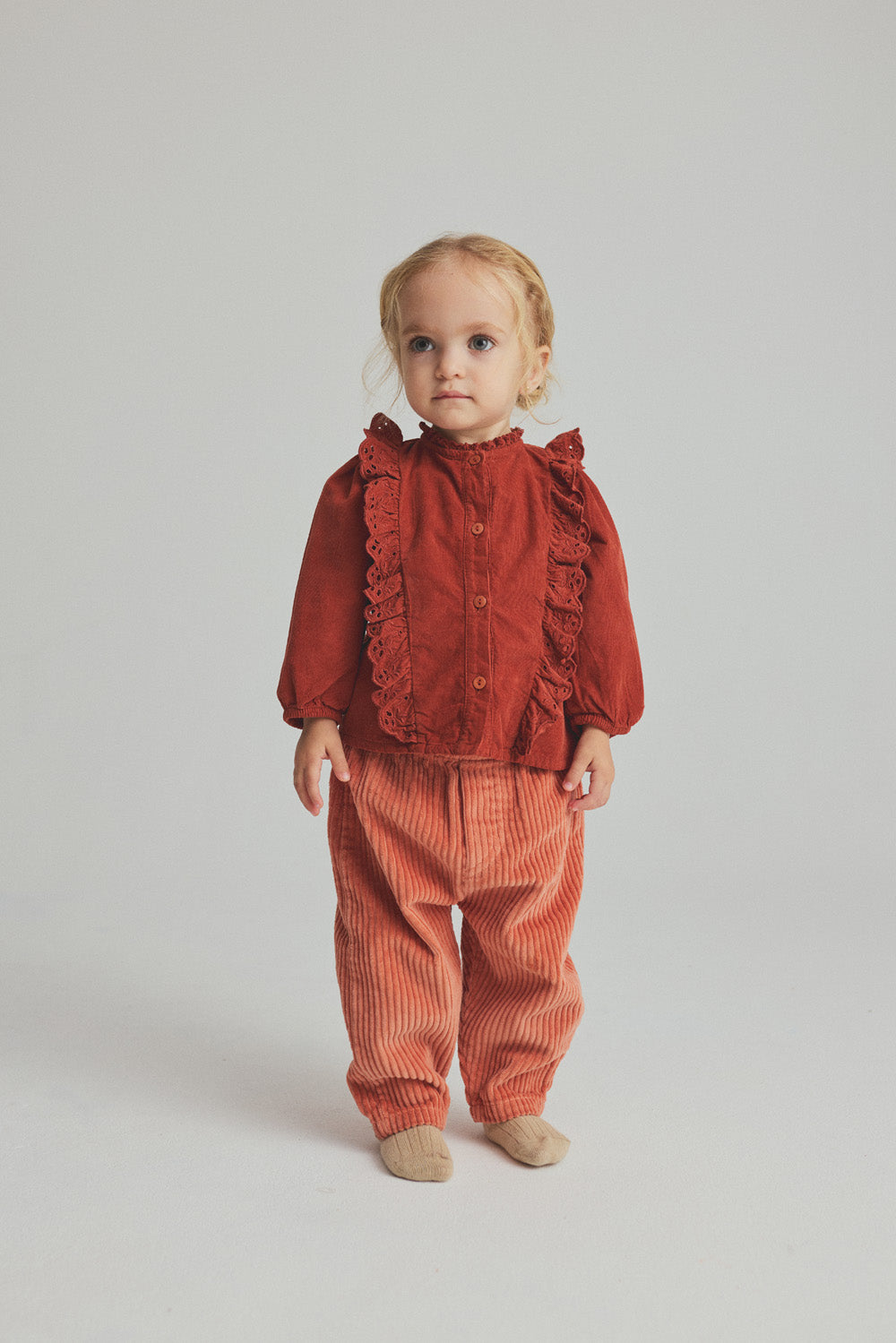 Pantalon bébé en velours Rose - Divers tailles