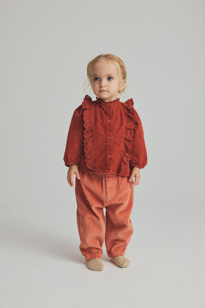 Pantalon bébé en velours Rose - Divers tailles