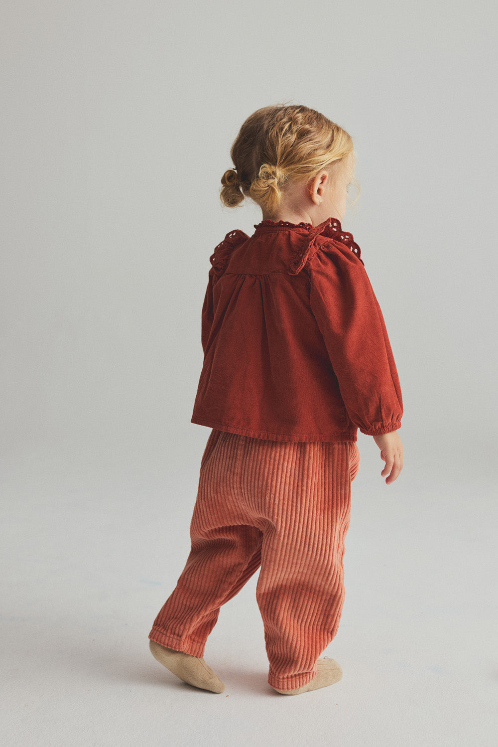 Pantalon bébé en velours Rose - Divers tailles