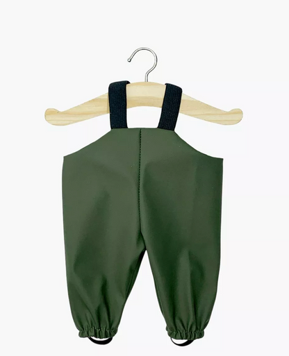 Salopette de pêcheur en enduit vert kaki - Poupées "Gordis"
