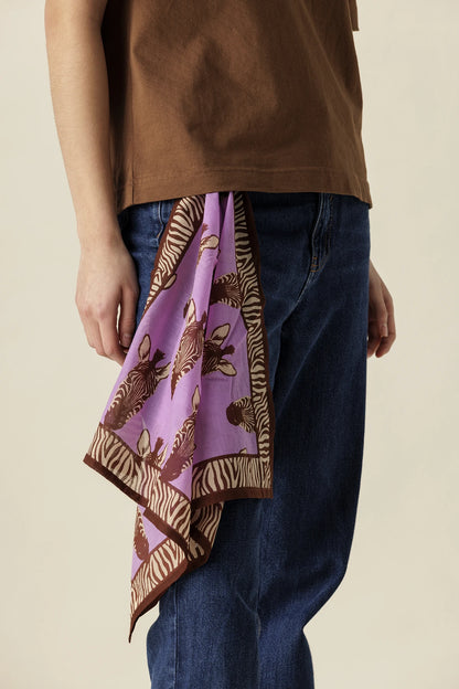 Foulard Zèbre - Mauve