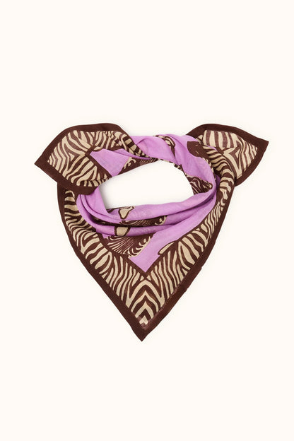 Foulard Zèbre - Mauve