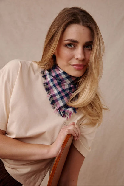 Foulard Vichy violet