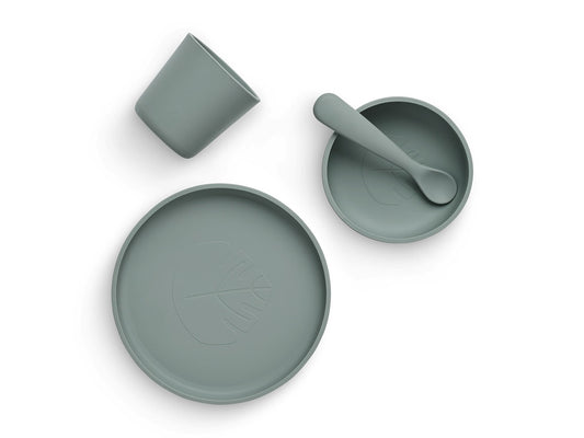 Set repas silicone 4 pcs - Vert