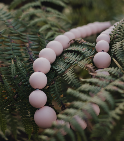 Collier allaitement / portage / dentition Constance - Perles rondes Rose