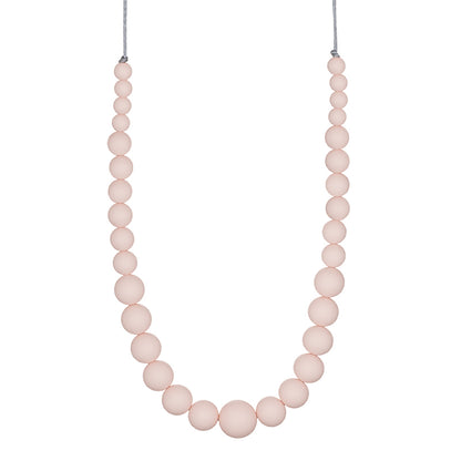 Collier allaitement / portage / dentition Constance - Perles rondes Rose